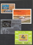 Maldive, Lesotho, Dominica, Fujeira - Transporturi, lot auto, 4 colite,dantelate, MNH