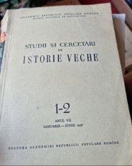 Studii si Cercetari de Istorie Veche Anul VII Nr. 1-2 Ianuarie - Iunie 1956