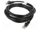Cablu patch U/UTP 6 litat CCA PVC negru 3m 26AWG LANBERG
