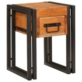 vidaXL Măsuță laterală 30 x 30 x 40 cm Lemn solid de acacia și metal