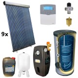 KIT PANOU SOLAR APA CALDA PRESURIZAT 30P CONFORT CU BOILER CU DOUA SERPENTINE 1500L PANOSOL C.430 + accesorii incluse