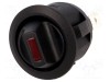 Rocker SPST 2 ON-OFF 20A/12VDC Negru cu LED SCI