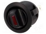 Rocker SPST 2 ON-OFF 20A/12VDC Negru cu LED SCI