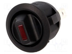 Rocker SPST 2 ON-OFF 20A/12VDC Negru cu LED SCI