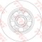 Disc frana RENAULT MEGANE III Cupe (DZ0/1) (2008 - 2016) TRW DF6182