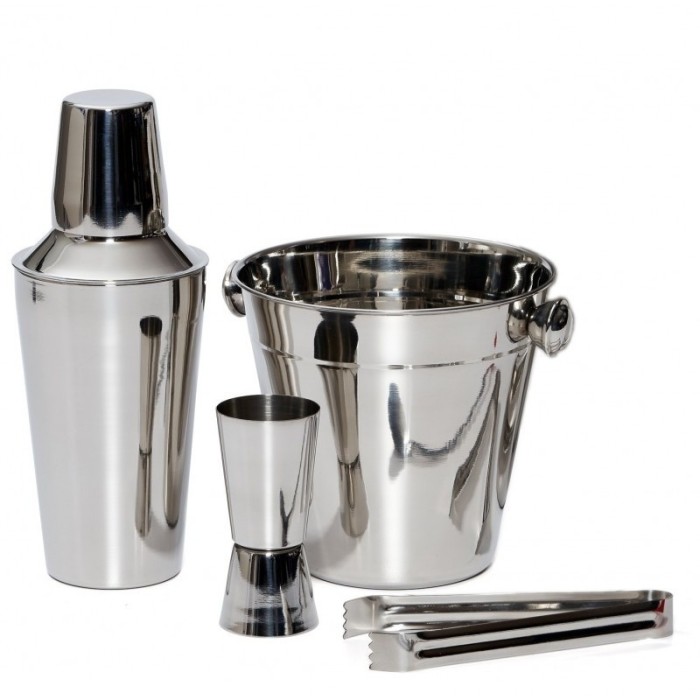 Set 4 piese pentru cocktail, frapiera si shaker din inox Grunberg GR2432