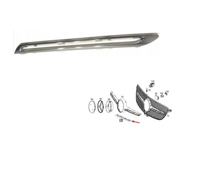 Ornament grila fata MERCEDES Clasa GLE (W166), 08.2015-03.2020, partea stanga, crom; inferior, foto