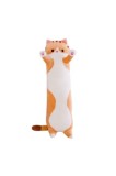 Cumpara ieftin Figurină de pernă lungă &icirc;n formă de pisică, lavabilă, umplutură hipoalergenică, 75 cm, bej