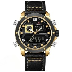 Ceas Barbati Naviforce 9236 Negru-Auriu , Functii Multiple, Design Military, Cronometru, Rezistent la Apa 3ATM