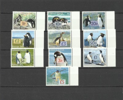 FALKLAND 2005 FAUNA PASARI PINGUINI POSTAGE DUE foto