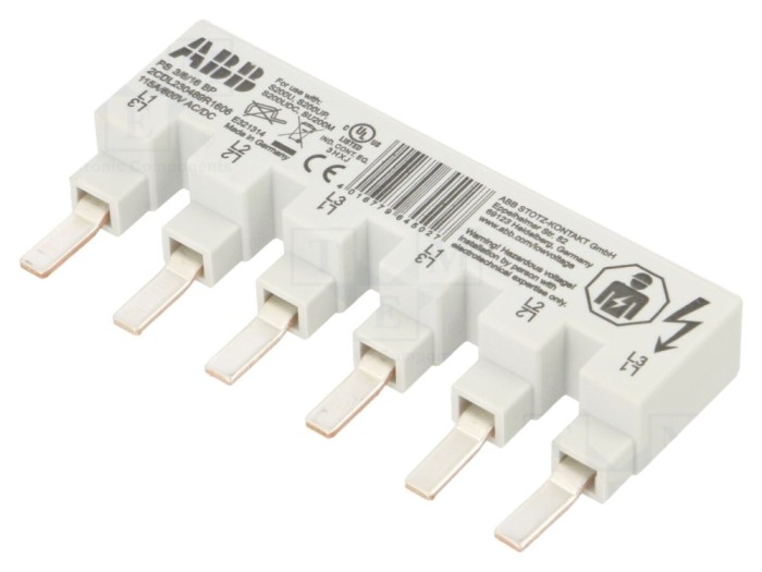 Bară colectoare 3 Poli 80A 6 Module