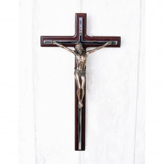 Cruce ceramica cu bronz cu Isus WU76807A12