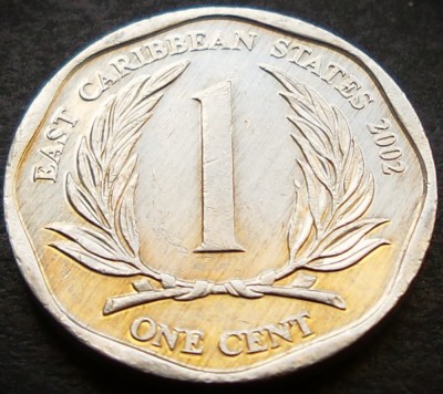 Moneda exotica 1 CENT - INSULELE CARAIBE EST, anul 2002 * cod 3404 A foto