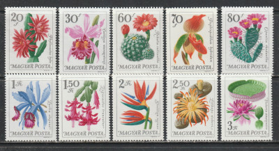 Ungaria 1965 - Gradina Botanica 10v MNH foto