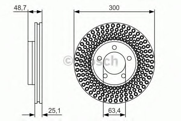 Disc frana VOLVO V40 Hatchback (2012 - 2016) BOSCH 0 986 479 701