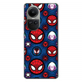 Husa compatibila cu Oppo Reno10 5G Silicon Gel Tpu Model Spiderman Face Pattern
