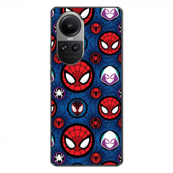 Husa compatibila cu Oppo Reno10 5G Silicon Gel Tpu Model Spiderman Face Pattern