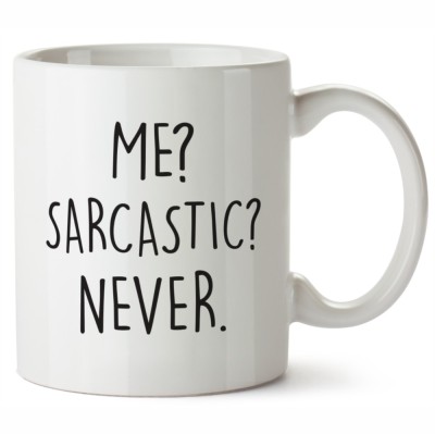 Cana alba personalizata Me Sarcastic Never, INOVATIX&amp;reg;. 330ml foto