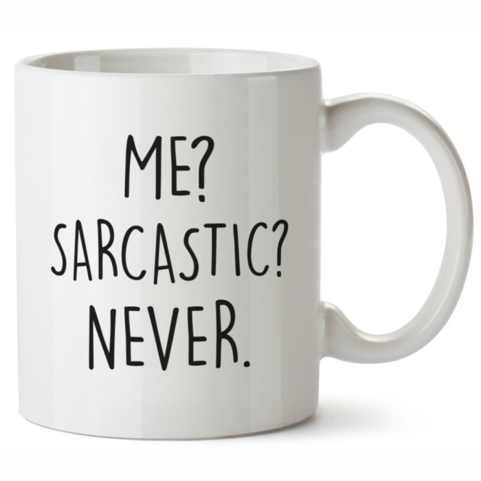 Cana alba personalizata Me Sarcastic Never, INOVATIX&reg;. 330ml