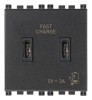 Priza USB tip C dubla 5V 3A 2M Vimar Arke gri antracit 19295.CC