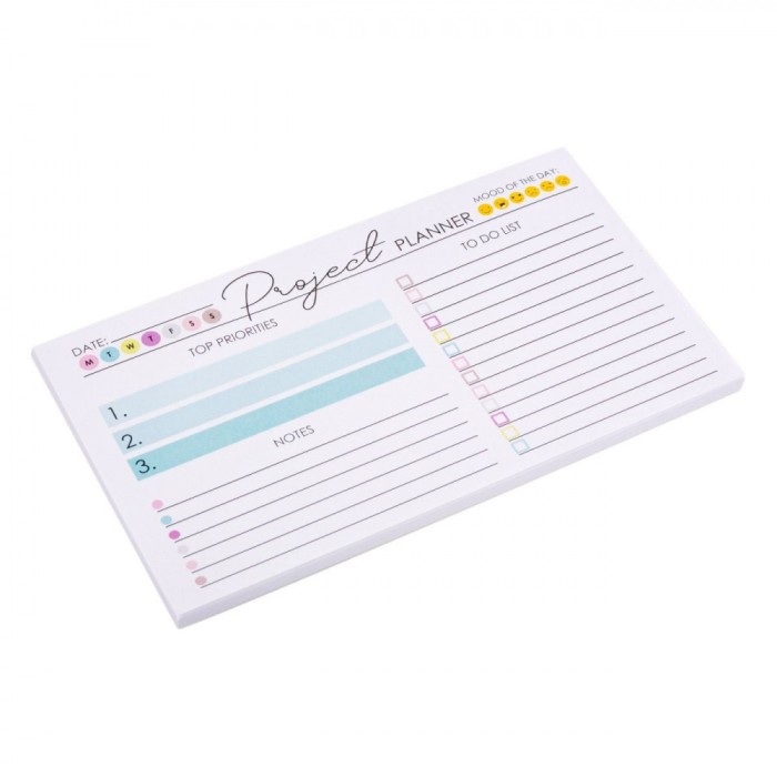 Notițe Planner, Project, Dimensiuni 19x11 cm, 50 File