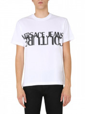 Tricou barbat VERSACE JEANS COUTURE CREW NECK T-SHIRT B3GZA7KB 30327003 Alb foto