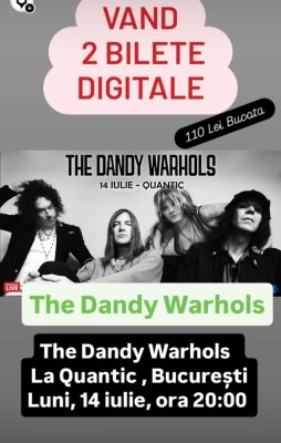 2 bilete The Dandy Warhols La Quantic , București Luni, 14 iulie, ora 20:00 foto