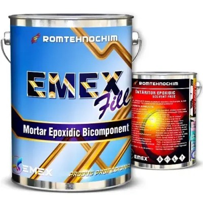 Pachet Mortar Epoxidic &amp;ldquo;Emex Fill&amp;rdquo; - Gri - Bid. 20 Kg + Intaritor 2 Kg foto