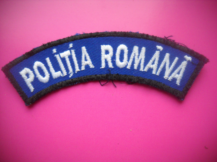 HOPCT EMBLEMA POLITIA ROMANA-D= 100 MM-TEXTIL [2 ]