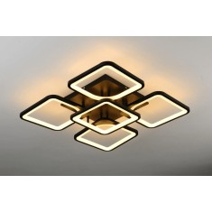 Lustra LED 120W, 5 patrate maro, telecomanda, aplicatie telefon, lumina/rece/calda/neutra, intensitate reglabila