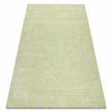 Covor SISAL PATIO 3045 frunze țesute plate verde / bej, 175x270 cm