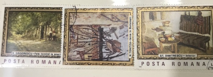 (F) Timbre Serii Romania Arta