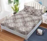 Cumpara ieftin Husa Pat cu Elastic 3 Piese 180x200 cm + 2 Fete Perna 50x75 cm Hexa HP065