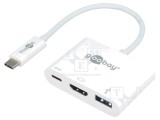 Adaptor HDMI 1.4 USB 3.0 0,15m Alb 60W