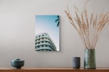 Tablou Canvas Arhitectură Modernistă Sub Cerul Azuriu, 26 x 39 cm, CMCLASS
