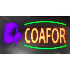Reclama LED - COAFOR - de exterior / interior, 44 x 24 cm