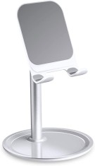 Suport birou din aluminiu pentru telefoane - Alb/Silver AutoProtect KeyCars