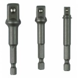 Set 3 adaptori patrati Raider 158904, 1/4 HEX la 3/8 si 1/2 inch, Crom Vanadiu