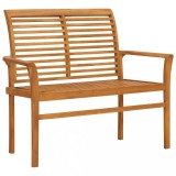 Cumpara ieftin Bancă de grădină, 112 cm, lemn masiv de tec