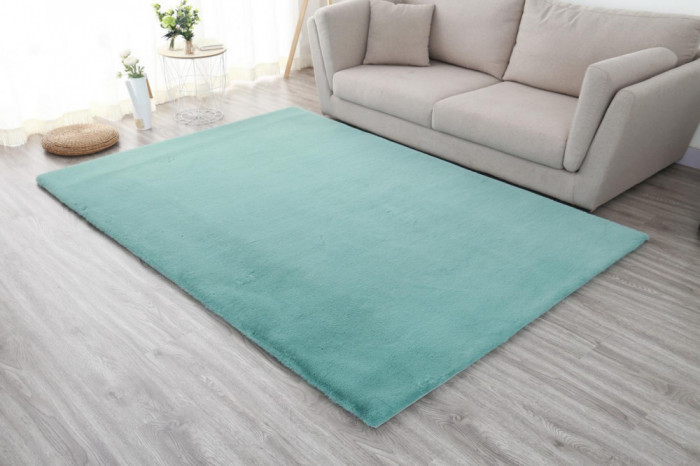 Covor Heinner Shaggy soft blanita Turcoaz 70x140 cm