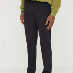 The Kooples pantaloni de lana culoarea negru, mulata