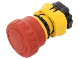 Comutator de siguranţă cu cap ciupercă, 22mm, roşu, IP65