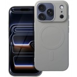 Husa MagSafe pentru Apple iPhone 17 Pro, OEM, Silicone Mag (Big Hole), Gri