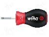 Șurubelniță Dreaptă WIHA Stubby SoftFinish, V&acirc;rf 6.5x1.2mm, Lungime 81mm, Oțel Crom-Vanadium-Molibden