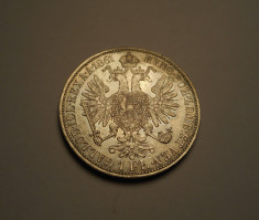 1 Florin 1861 AUNC UNC Piesa de Colectie foto