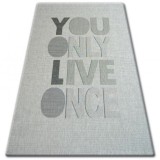 Covor sisal Floorlux 20272 Yolo argintiu si negru, 200x290 cm