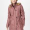 Geaca dama parka roz cu gluga Fanny