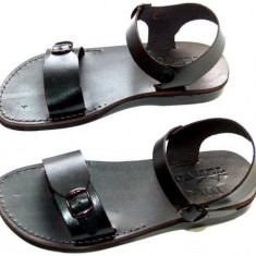 Sandale Romane Gladiator Negre cu Catarama