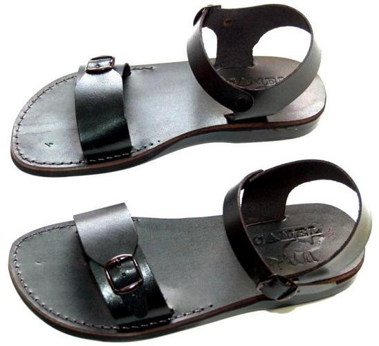 Sandale Romane Gladiator Negre cu Catarama