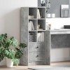 VidaXL Bufet cu sertar Gri beton 45.5 x 34 x 127 cm Lemn compozit 869365